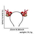 Christmas reindeer antler headband with red sequins and festive bow decoration - Flower Red Bow Style / Red