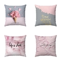 Set of four soft summer ice cream style pillow covers in pink and grey tones - Multi-Style Set