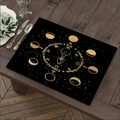 Donker bohemian linnen placemat met gouden maanfasen en Wicca-kalenderfestivals - Wicca Feestdag Maanfase Stijl (Stijl 18)