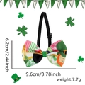 St. Patrick's Day vlinderdas met Ierse klaver en feestelijke kabouter-prints - Eén maat / Sint-Patrick Cartoon