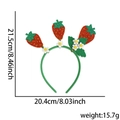 Cerchietto con fragole scintillanti per feste a tema frutta con paillettes rosse - Cerchietto Festa alla Frutta / Stile Fragola