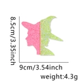 Pince à cheveux sorcière pailletée rose et vert pour accessoire fête enfant - Style Princesse Sorcière