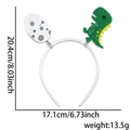 Dinosaur head band with green T-Rex and egg felt decor for kids party costumes - One Size / T-Rex and Dinosaur Egg Headband