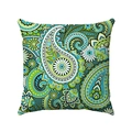 Macro detail of geometric paisley pattern on square bohemian decorative pillow cover - 45cmx45cm / Style 6
