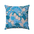 Square bohemian mandala cushion cover with geometric blue and beige patterns for sofa decor - 45cmx45cm / Style 8