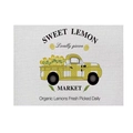 Seasonal lemon placemat with yellow vintage truck design for kitchen and party table decor - Yellow Lemon (Style 2)