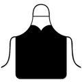 Grembiule nero minimalista con laccio al collo e scollatura a cuore per la cucina - Stile Semplice Nero Scollo a Cuore (Stile 5)
