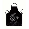 Close-up of hair stylist apron with rhinestone hair dryer and comb patterns - Rhinestone Hair Stylist