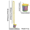 Carnival beaded necklace featuring purple and gold drum pendant with 45.5cm length - Little Drum