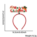Cerchietto di Babbo Natale con scritta Merry Christmas e misure su sfondo bianco - Stile Lettera Babbo Natale Campanella