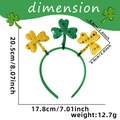 Green and gold sequin shamrock headband for St. Patrick's Day party hair accessory - Sequined Gold-Green-Gold Shamrock Style