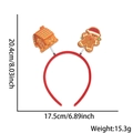 Christmas gingerbread house headband with red plush finish and glitter details - Gingerbread House & Man Style