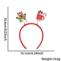 Christmas headband with spring-mounted cartoon reindeer and candy mug festive prop - Reindeer Tea Cup Style