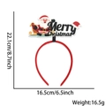 Christmas headband with Santa sleigh and Merry Christmas text in festive red color - Sleigh Santa Style
