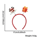 Christmas headband with Santa legs and gift box decor on festive red spring - Santa Leg Gift Style