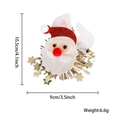 Fermaglio natalizio Babbo Natale con stelle dorate brillanti e rete in tulle - Babbo Natale