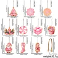 Tabella taglie per set da 10 pezzi di addobbi natalizi rosa e ciondoli in legno - Ciondoli Natalizi in Legno Rosa (10 Pezzi/Confezione)