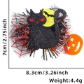 Fermaglio per capelli Halloween per animali con gatto nero e zucca in feltro glitterato - Stile Ragnatela Gatto Nero
