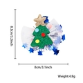 Christmas tree pet hair clip with green glitter stars and white mesh netting - Star Christmas Tree Style A