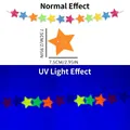 Neon Sternenbanner für Kindergeburtstag mit fluoreszierendem Effekt unter UV-Licht - Fluoreszierender Stern