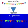 Bunte Filz-Wimpelkette für Partys mit fluoreszierendem UV-Leuchteffekt im Dunkeln - Fluoreszierendes Dreieck