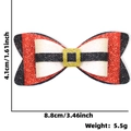 Nœud papillon de Noël à paillettes rouge et blanc pour animaux avec boucle dorée, 8,8x4,1cm - Ceinture du Père Noël Nœud