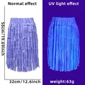 50cm lila fluoreszierender Fransenrock für Tanzshows mit UV-Licht-Leuchteffekt - Bottoms / Fluoreszierendes Lila