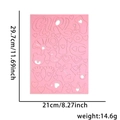 Decoración DIY de fieltro rosa para fiesta de revelación con motivos cortados - Pegatinas de Fieltro Bebé Niña Rosa