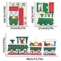 DIY wooden Christmas train craft kit with reindeer and gift box ornaments in red and green - Green Reindeer Train with Christmas Ball