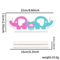 Decorazione da tavolo a forma di elefante in legno per festa di genere - Stile Elefante Rosa e Blu / Ornamento Baby Shower