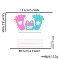 Decorazione da tavolo in legno per rivelazione di genere con piedini rosa e blu - Stile Piedi Rosa e Blu / Ornamento Baby Shower