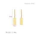 Orecchini pendenti in acciaio inossidabile dorato con design geometrico cavo e altezza 45mm - Orecchini Pendenti Oro (LE3266)