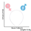 Gender Reveal Stirnband mit rosa und blauen Symbolen für Babyparty Requisiten - Männliche und Weibliche Figuren Stil
