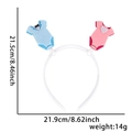 Gender reveal party headband with blue boy and pink girl felt shirt decorations - Baby Bodysuits Style