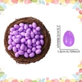 Mini paarse glitter paaseieren in vogelnest, decoratieve schuim eieren van 2,5 cm - 1.8x2.5cm / 50 Stuks / Paars Goud