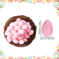 Roze glitter Pasen schuim eieren 3cm voor feestelijke party DIY decoraties - 2x3cm / 50 Stuks / Roze Goud