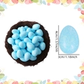Blauw glitter paasei in vogelnest voor DIY-paasdecoratie en knutselprojecten - 3x4cm / 50 Stuks / Blauw Goud