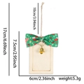 Placa de madera navideña con lazo verde y motivos festivos con dimensiones y peso - Elemento de Navidad Lazo Verde (Cuadrado)