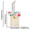 Placa de madera navideña con lazo rojo y verde y detalle de campana dorada - Árbol de Navidad Lazo Blanco (Cuadrado)