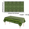 Wasserdichte Fußballfeld Tischdecke grünes Grasmuster Einweg-Tischdecke 137x274cm Party - Fußballfeld-Stil