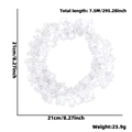White Christmas star tinsel garland 7.5m length for festive party decoration - White Star Style