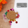 Thanksgiving kalkoen haarclip voor huisdieren met lovertjes en feestelijke tule details - Geroosterde Kalkoen Stijl A