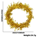 Golden star wire garland 23cm party decoration for Christmas tree and festive events - Five-Pointed Star Shape / Shiny Gold Small Tree Star Wire