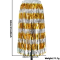 60cm metallic goud en zilver klatergoud franjerok voor dansfeesten en feestdecoraties - 60cm Glanzende Kleurblok Stijl / Goud en Zilver