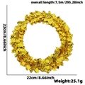 Ghirlanda di foglie di acero dorate da 7,5m per albero di Natale e decorazione fai da te - Foglia di Bacca Oro