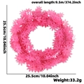 Ghirlanda di margherite rosa lunga 9,5 m per decorazioni fai-da-te e feste a tema - Margherita Rosa Rosa Macaron / Lunghezza circa 7,5m / Rosa Rosso