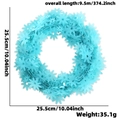 Ghirlanda di margherite azzurre lunga 9,5m per decorazioni murali di feste e eventi - Margherita Blu Macaron / Lunghezza circa 7,5m / Blu