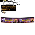 Bannière Halloween violette avec texte Feliz Halloween et fantômes pour décoration - Bannière Violette / 1.79mx30cm