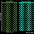 Tenda a pioggia fluo con stelle e fiocchi 1x2m con effetto normale e ciano - Forma di Fiocco (1*2M) / Verde Macaron Neon