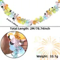 Guirlande Macaron de 2m avec sequins colorés pour décoration de fête de Noël - Guirlande Macaron Mixte Argent